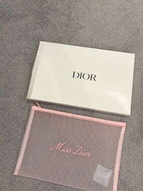 Dior Pink Miss Dior Mesh Zip Pouch